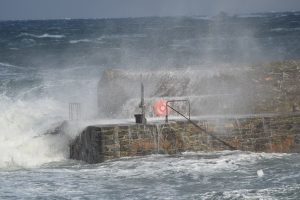 Stormy weather at Gorran Have Harbour